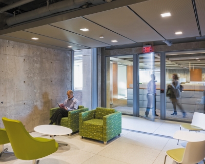 Modernized interior of the Richards Labs