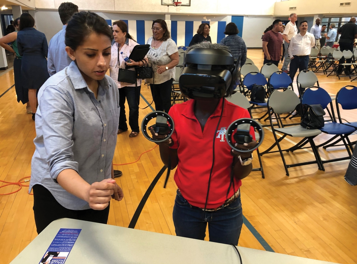 two people using vr